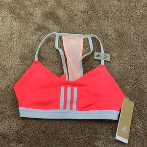 Hot pink adidas sports bra